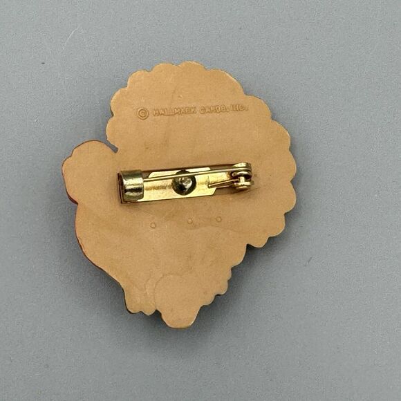 Vtg Hallmark Plastic Tom Turkey Brooch Thanksgiving Autumn Costume Jewelry Pin - Picture 2 of 4